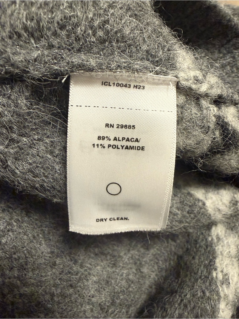 NWOT Pendleton Gray Fair Isle Crewneck Sweater with Cream & Black Accents - Picture 6 of 7